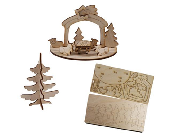Werbeartikel für Weihnachten: 3D Holzpuzzle-Karte