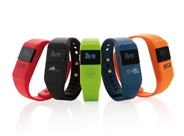 Fitnesstracker als idealer Trendartikel Fitnesstracker in verschiedenen Farben als idealer Trendartikel