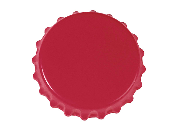 Roter Magnet in Form eines Kronkorkens