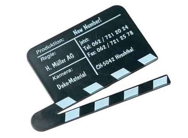 Filmklappe als Werbemittel Sonderanfertigung Filmklappe als Werbemittel Sonderanfertigung